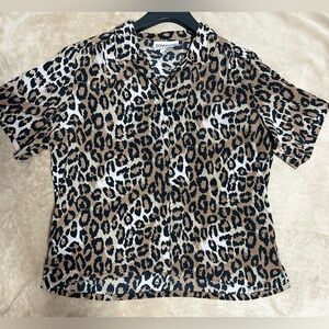 Donnkenny Leopard Print Top